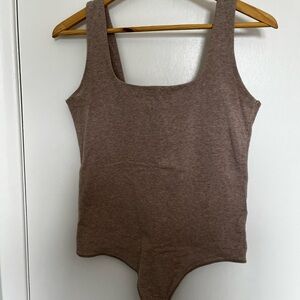 A&F Heathered Tan colored  Tank bodysuit